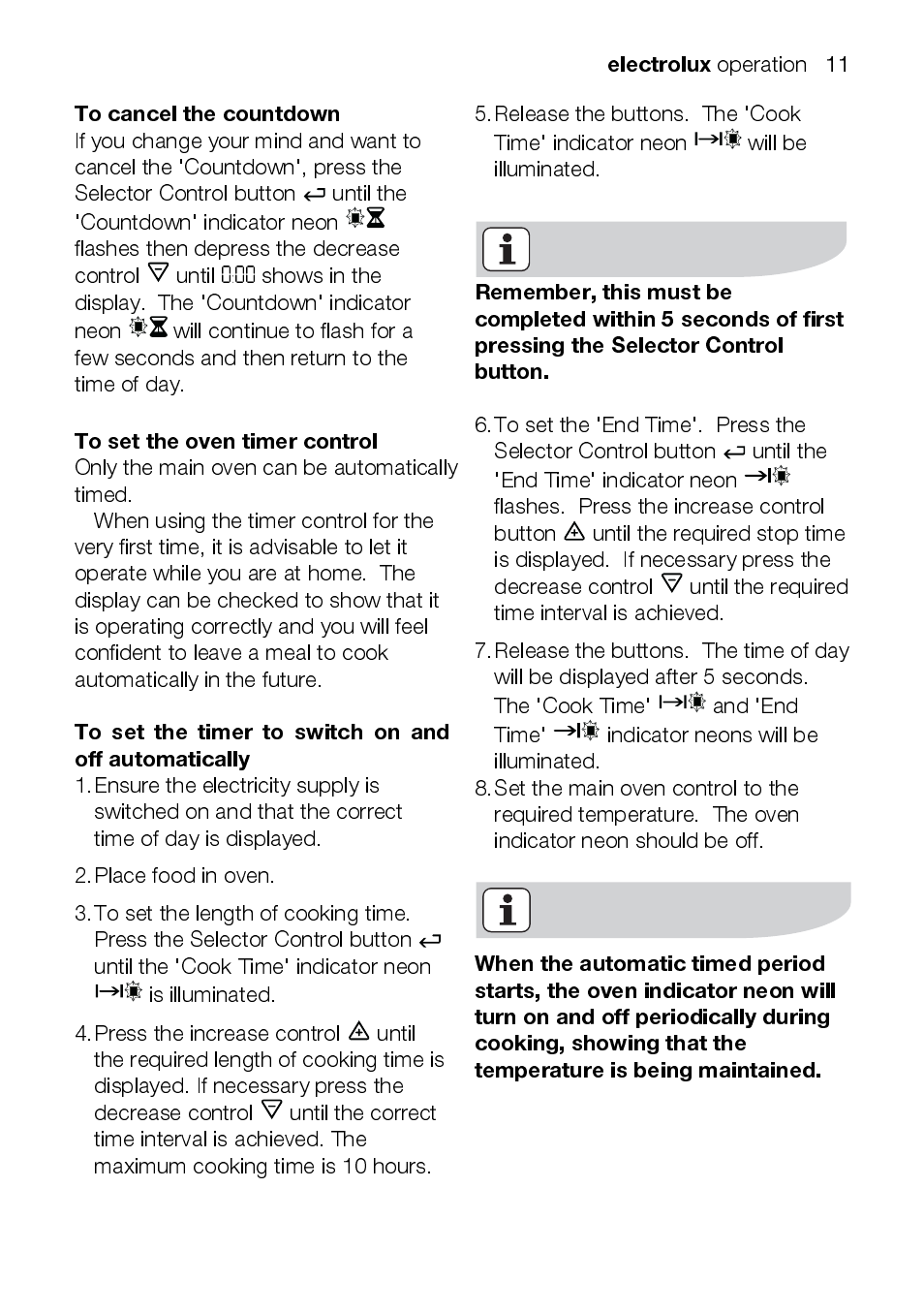 Electrolux EKC5045 User Manual | Page 11 / 44