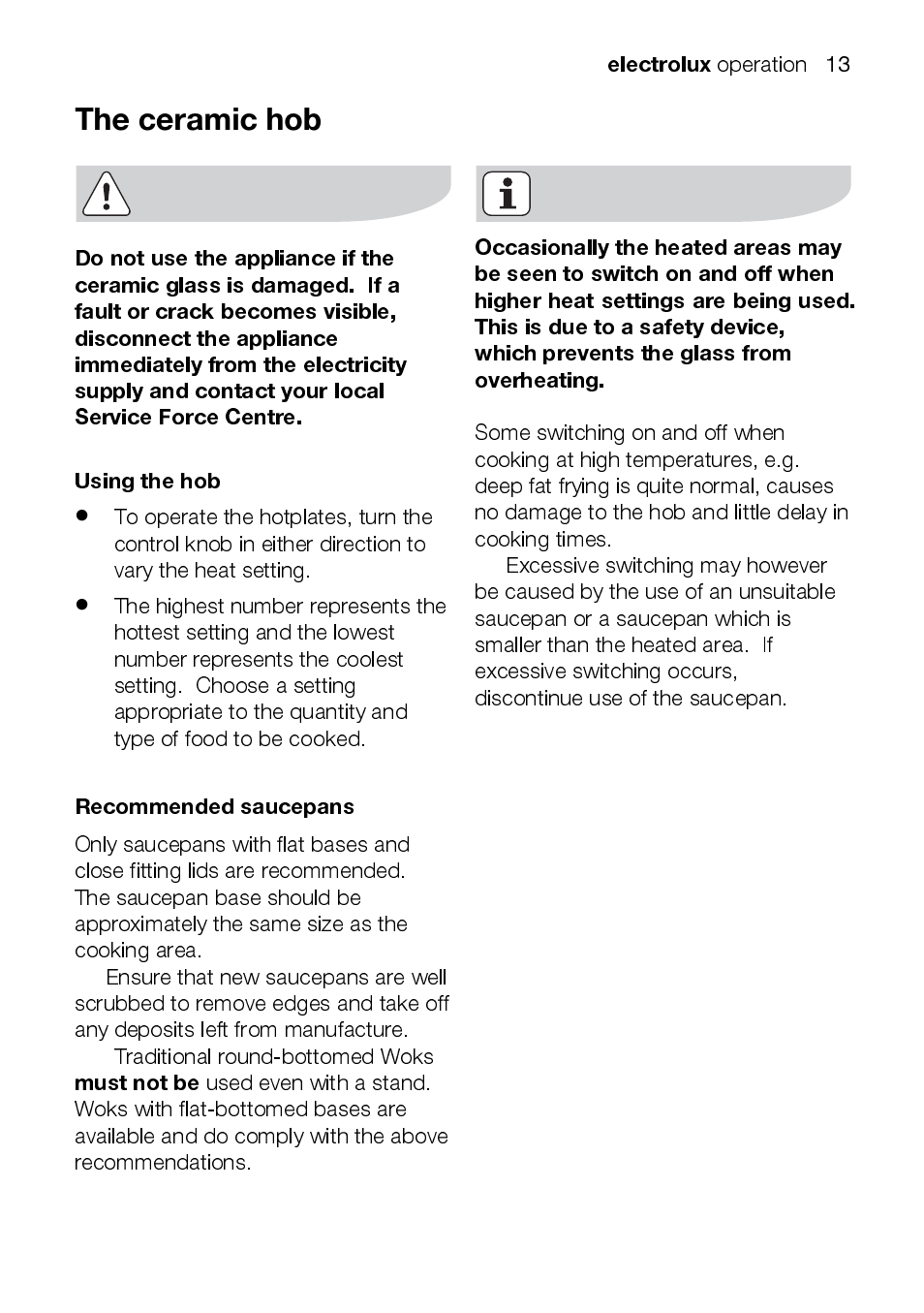 Electrolux EKC5045 User Manual | Page 13 / 44