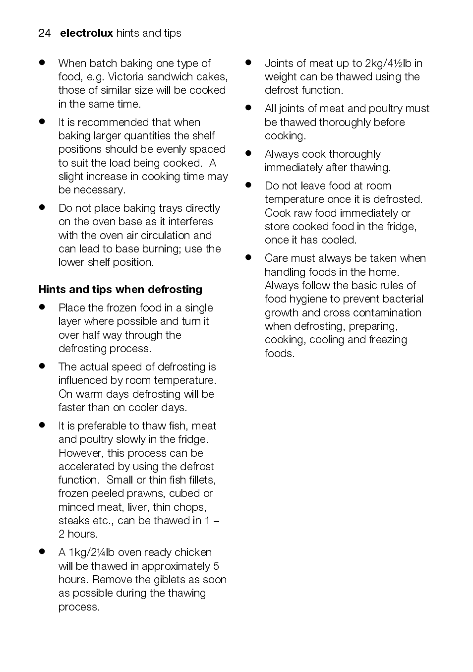 Electrolux EKC5045 User Manual | Page 24 / 44