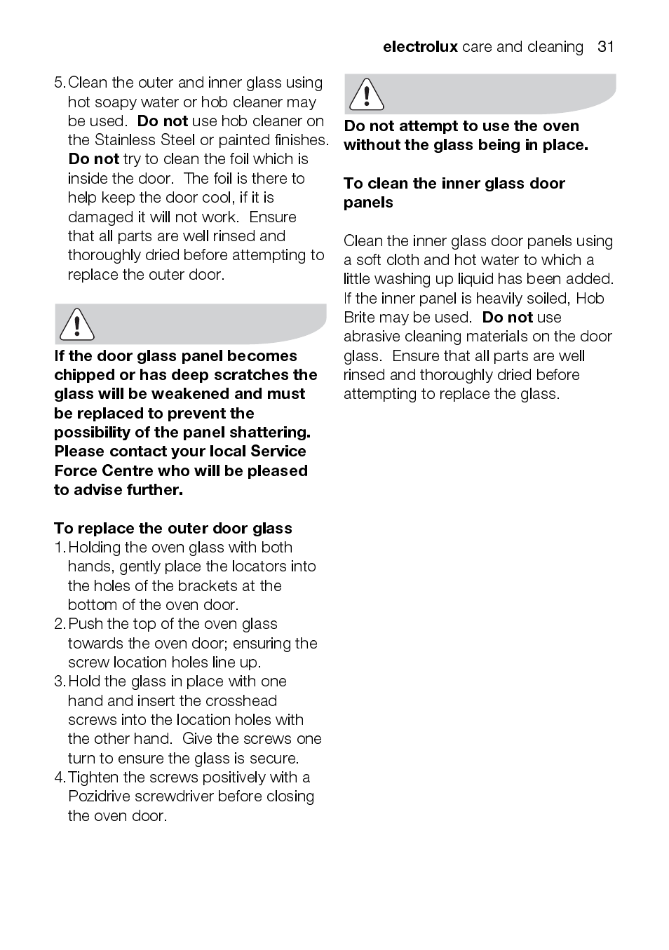 Electrolux EKC5045 User Manual | Page 31 / 44