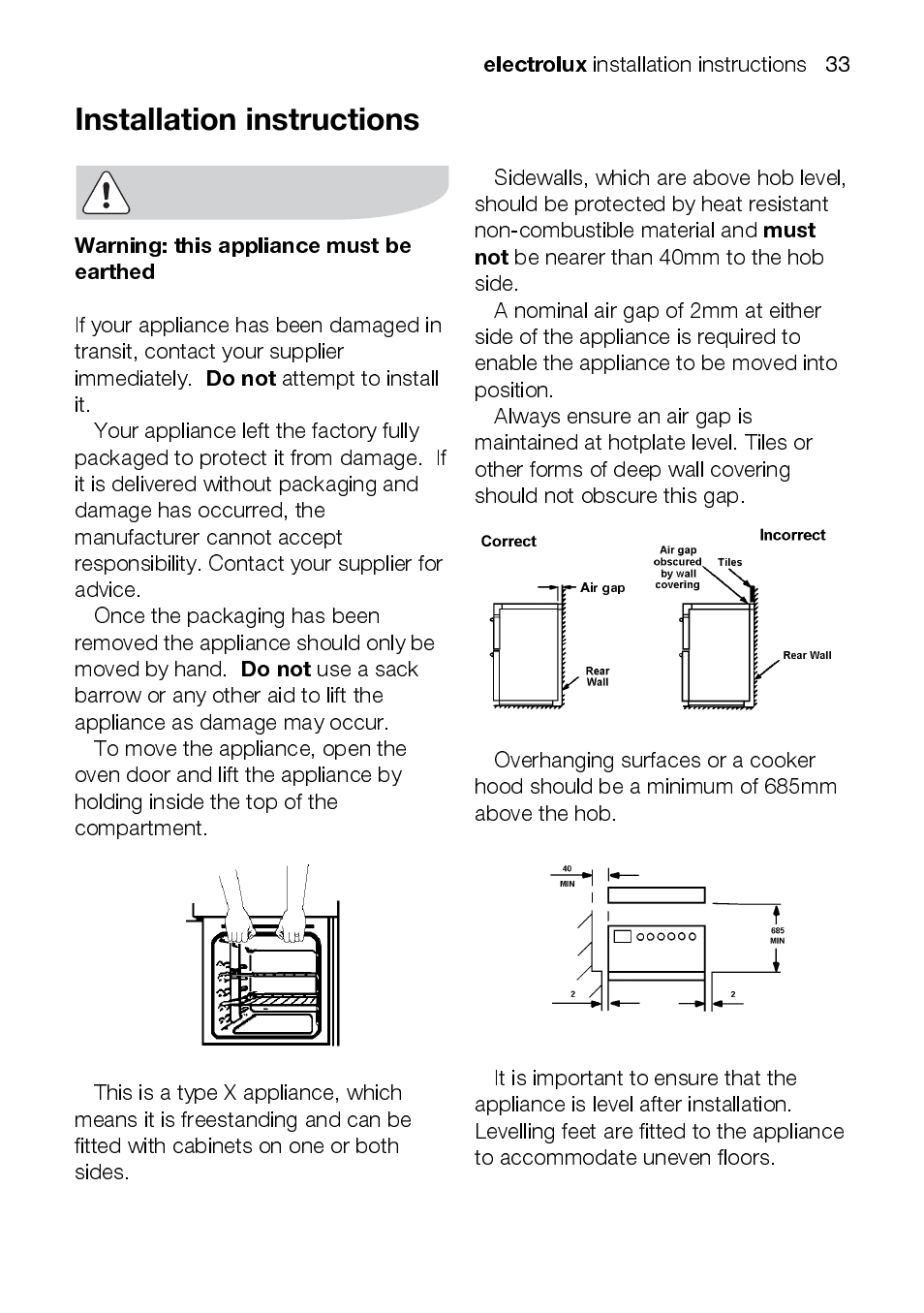 Electrolux EKC5045 User Manual | Page 33 / 44