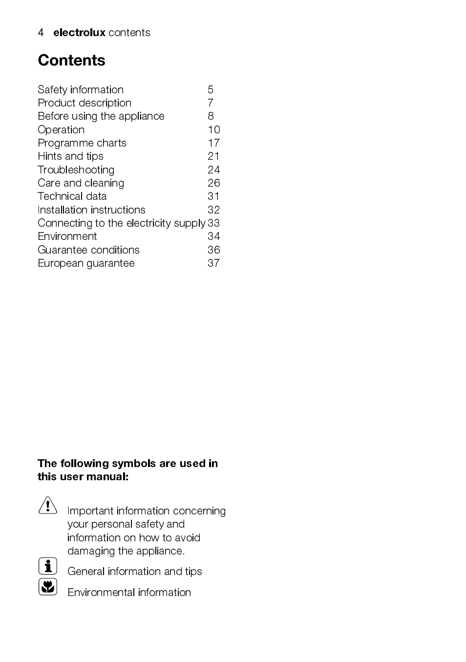 Electrolux EKC5045 User Manual | Page 4 / 44