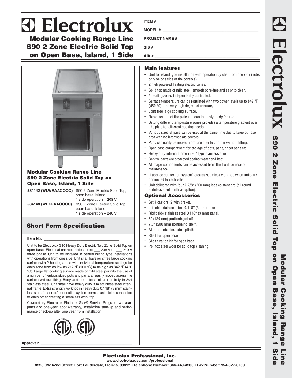 Electrolux 584142 User Manual | 2 pages