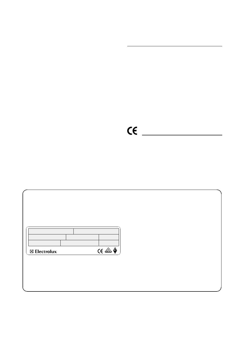 Technical data, Rating plate | Electrolux EHP 600 K User Manual | Page 15 / 20