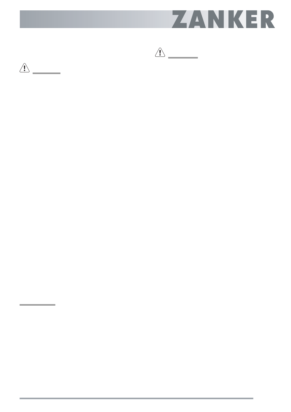 Electrical connection, Fitting under a counter, Levelling | Electrolux ZANKER ZKS5653 User Manual | Page 23 / 24