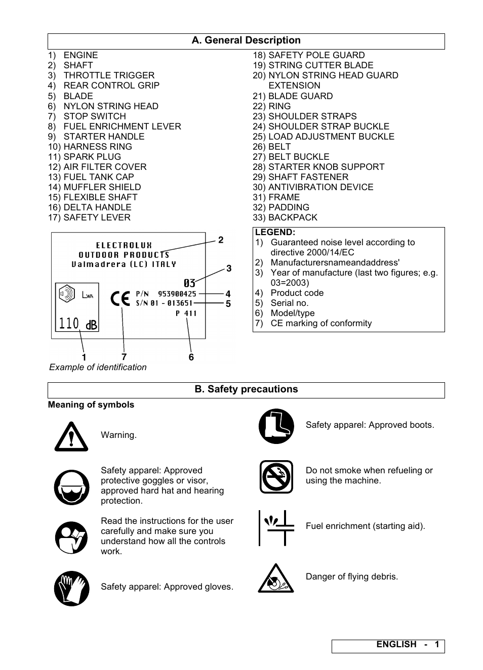 Electrolux B 522X BP User Manual | Page 4 / 13