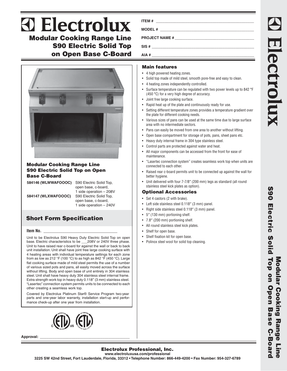 Electrolux 584147 User Manual | 2 pages