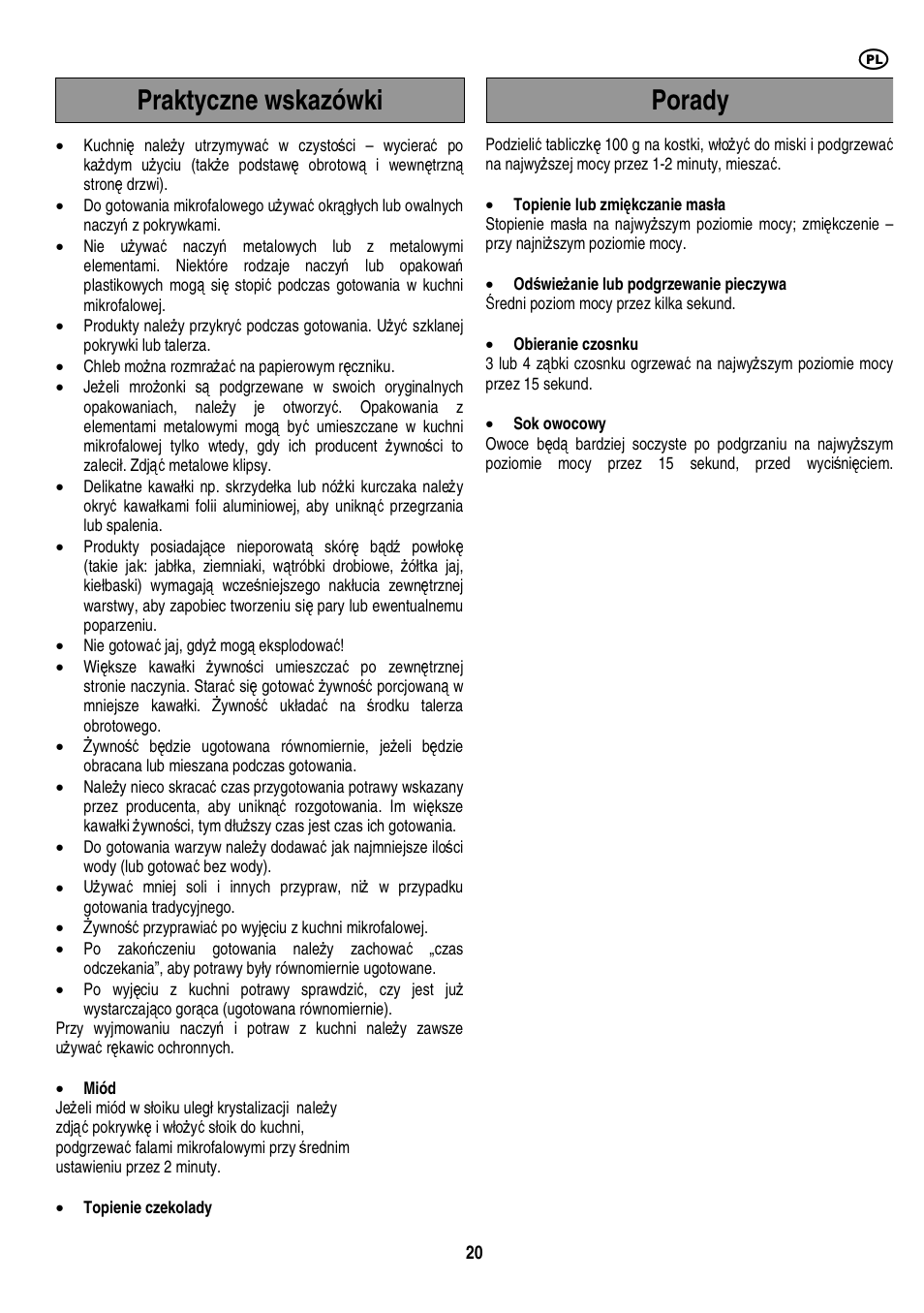 Praktyczne wskazówki porady | Electrolux EMS20402 User Manual | Page 126 / 284