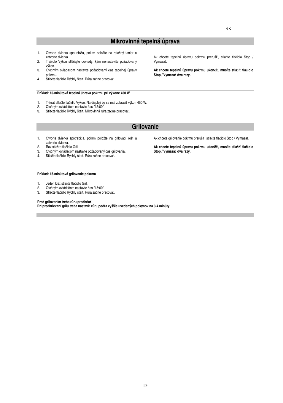 Mikrovlnná tepelná úprava, Grilovanie | Electrolux EMS20402 User Manual | Page 139 / 284