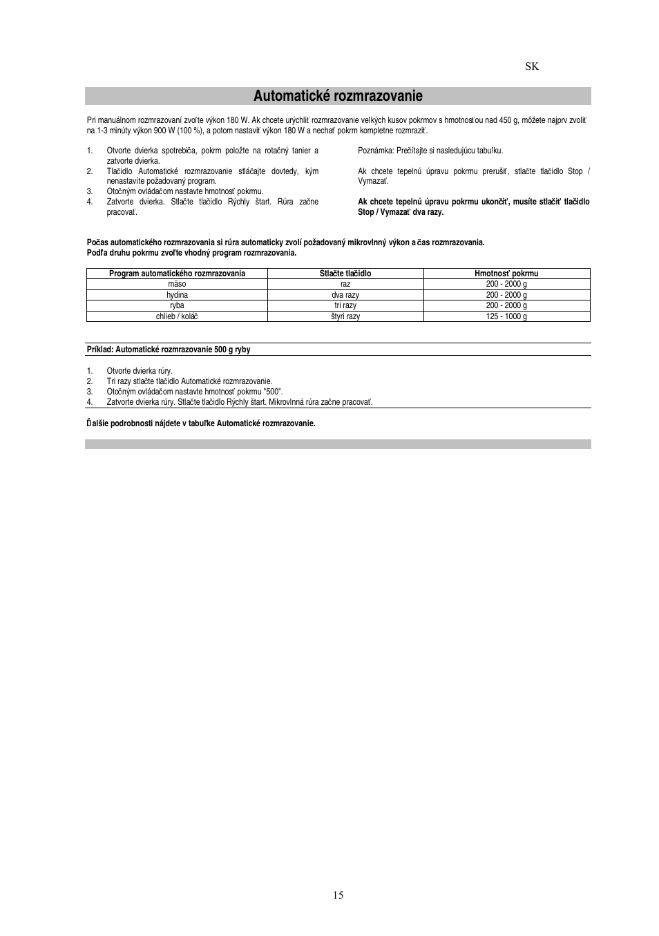 Automatické rozmrazovanie | Electrolux EMS20402 User Manual | Page 141 / 284