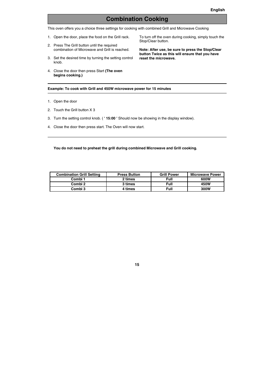 Combination cooking | Electrolux EMS20402 User Manual | Page 15 / 284