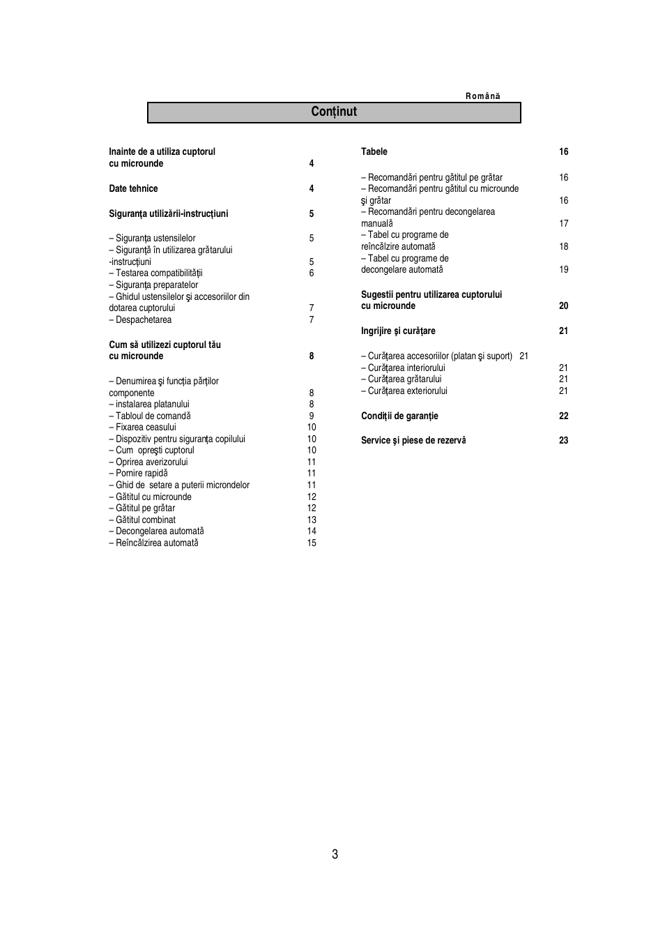 Con ţ inut | Electrolux EMS20402 User Manual | Page 168 / 284
