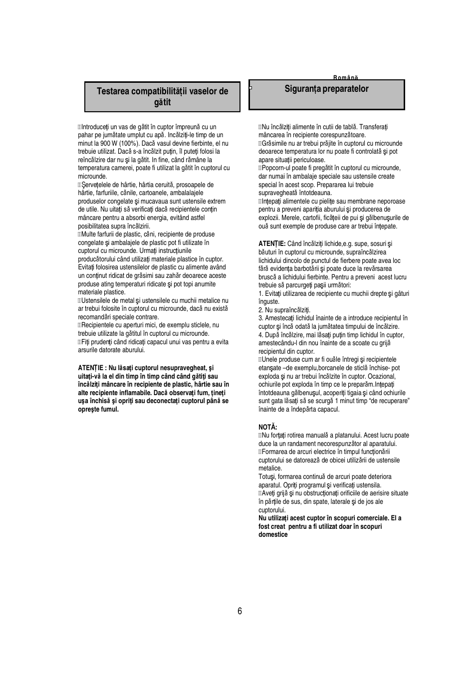 Siguran ţ a, Preparatelor, Testarea compatibilit ăţ ii vaselor de g ă tit | Electrolux EMS20402 User Manual | Page 171 / 284