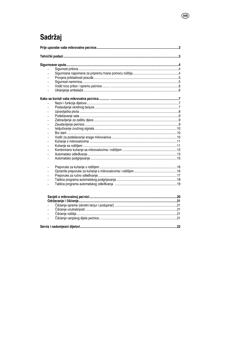 Sadržaj | Electrolux EMS20402 User Manual | Page 46 / 284