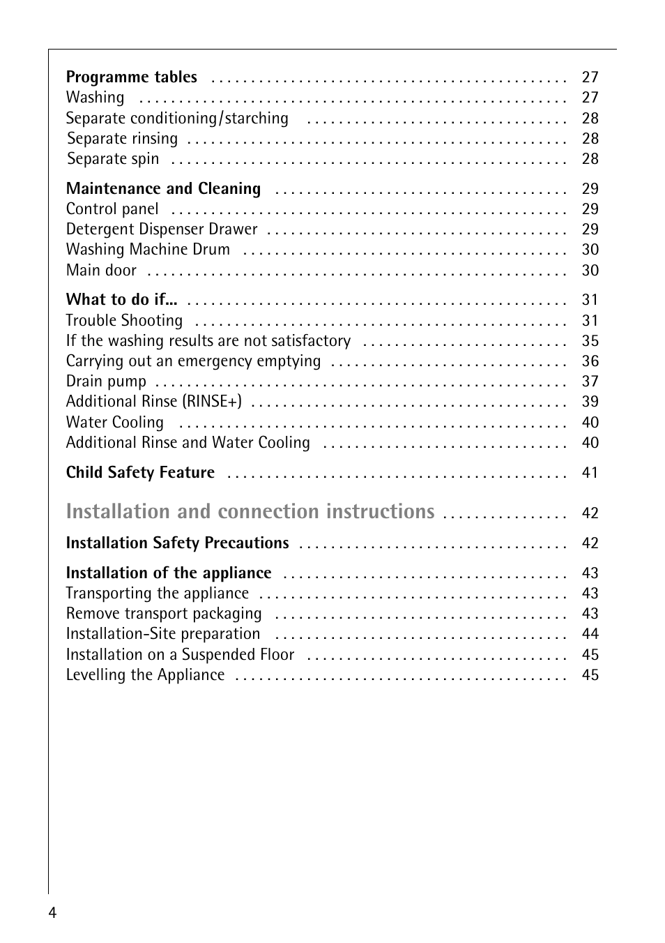 Installation and connection instructions | Electrolux 76669 User Manual | Page 4 / 56