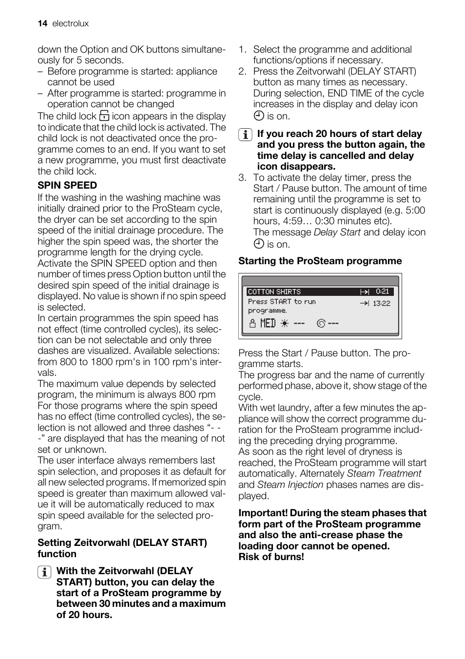 Electrolux PRO STEAM TK SL5 E User Manual | Page 14 / 32