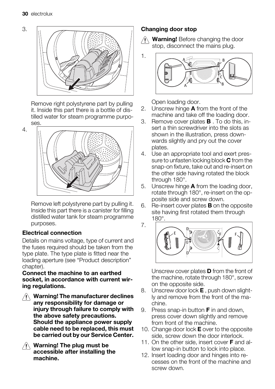 Electrolux PRO STEAM TK SL5 E User Manual | Page 30 / 32