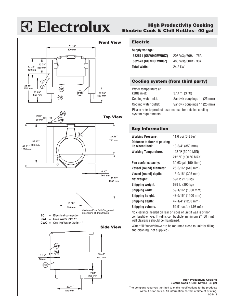 Electrolux 582573 User Manual | Page 2 / 2