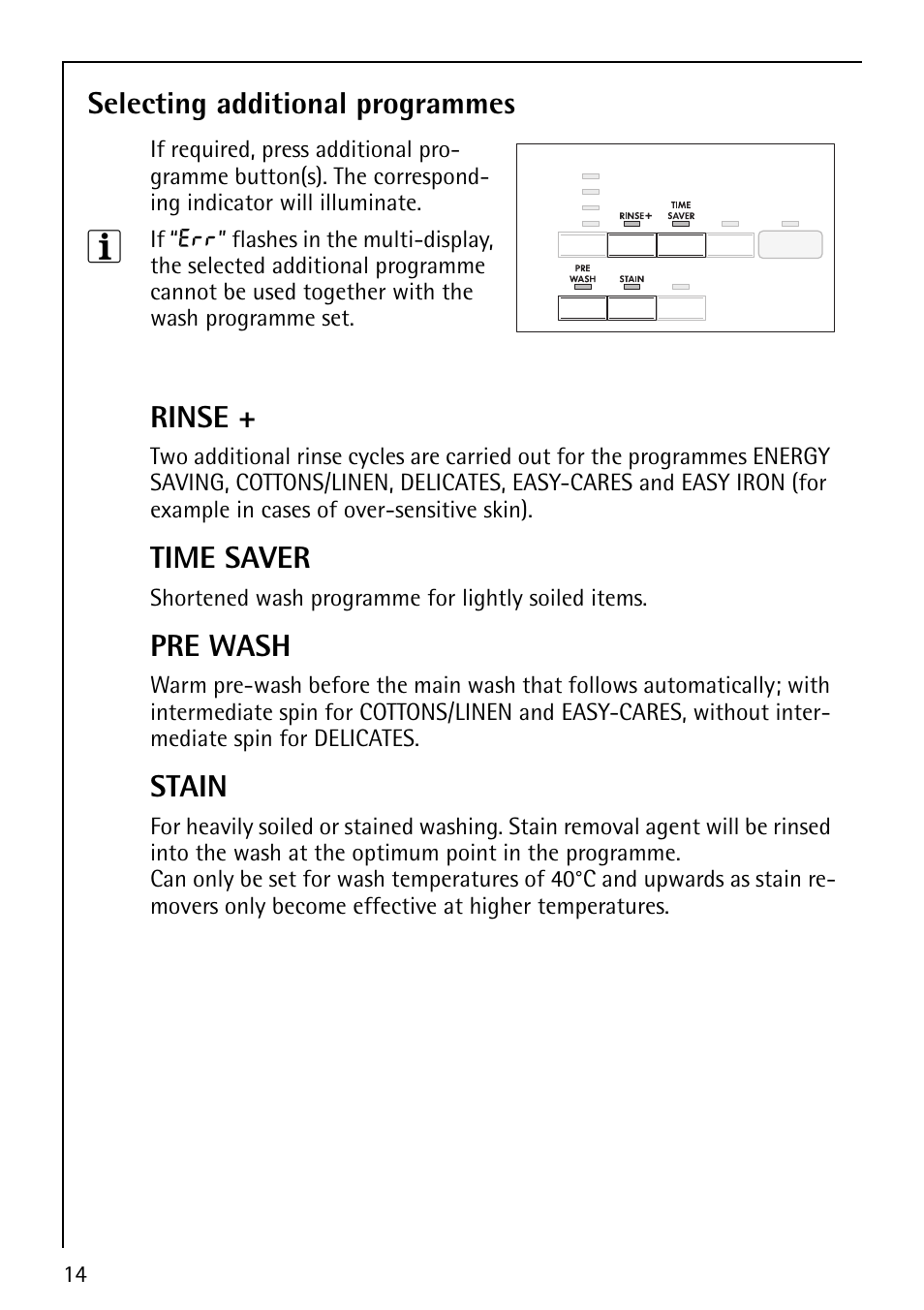 Electrolux LAVAMAT 64810 User Manual | Page 14 / 40