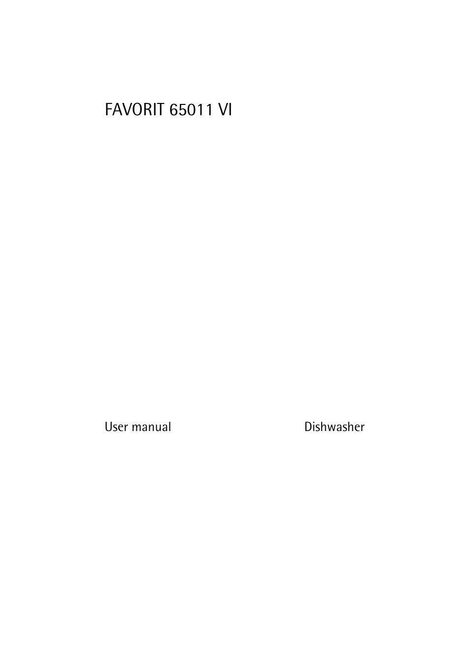 Electrolux 65011 VI User Manual | 40 pages