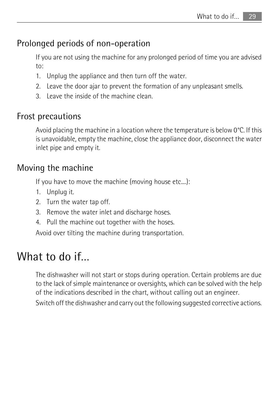 What to do if | Electrolux 65011 VI User Manual | Page 29 / 40