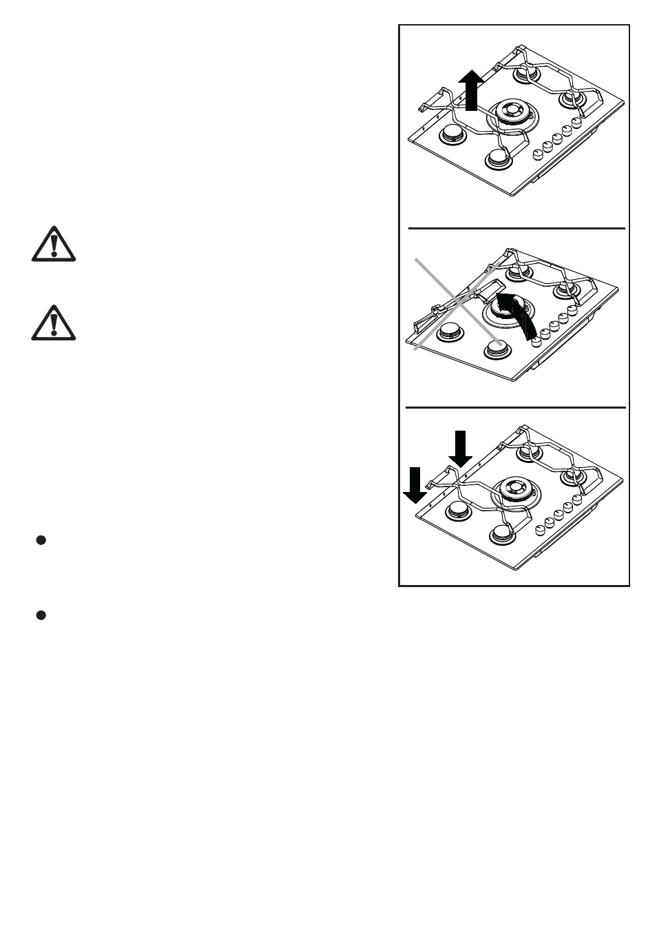 Pan supports, Periodic maintenance | Electrolux 79902G User Manual | Page 20 / 44