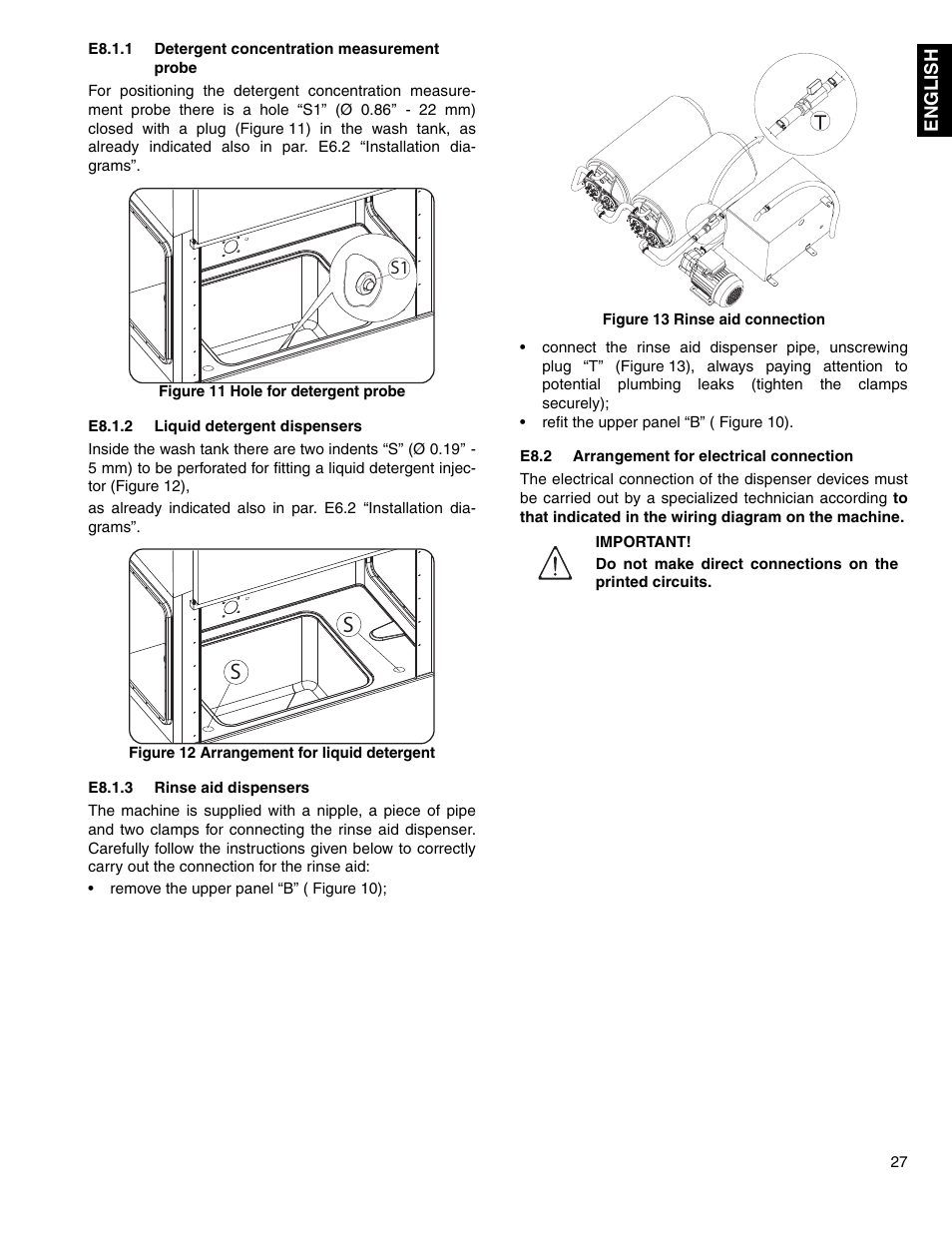 E8.1.2, E8.1.3, E8.2 | Electrolux 534074 User Manual | Page 25 / 40