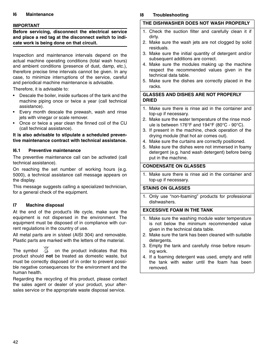 I6.1 | Electrolux 534074 User Manual | Page 40 / 40