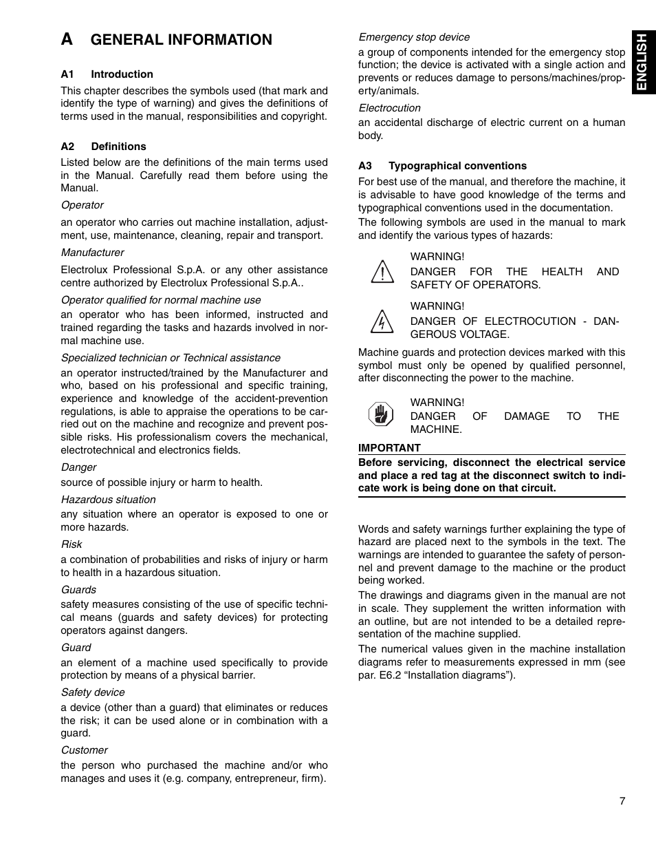 General information | Electrolux 534074 User Manual | Page 5 / 40