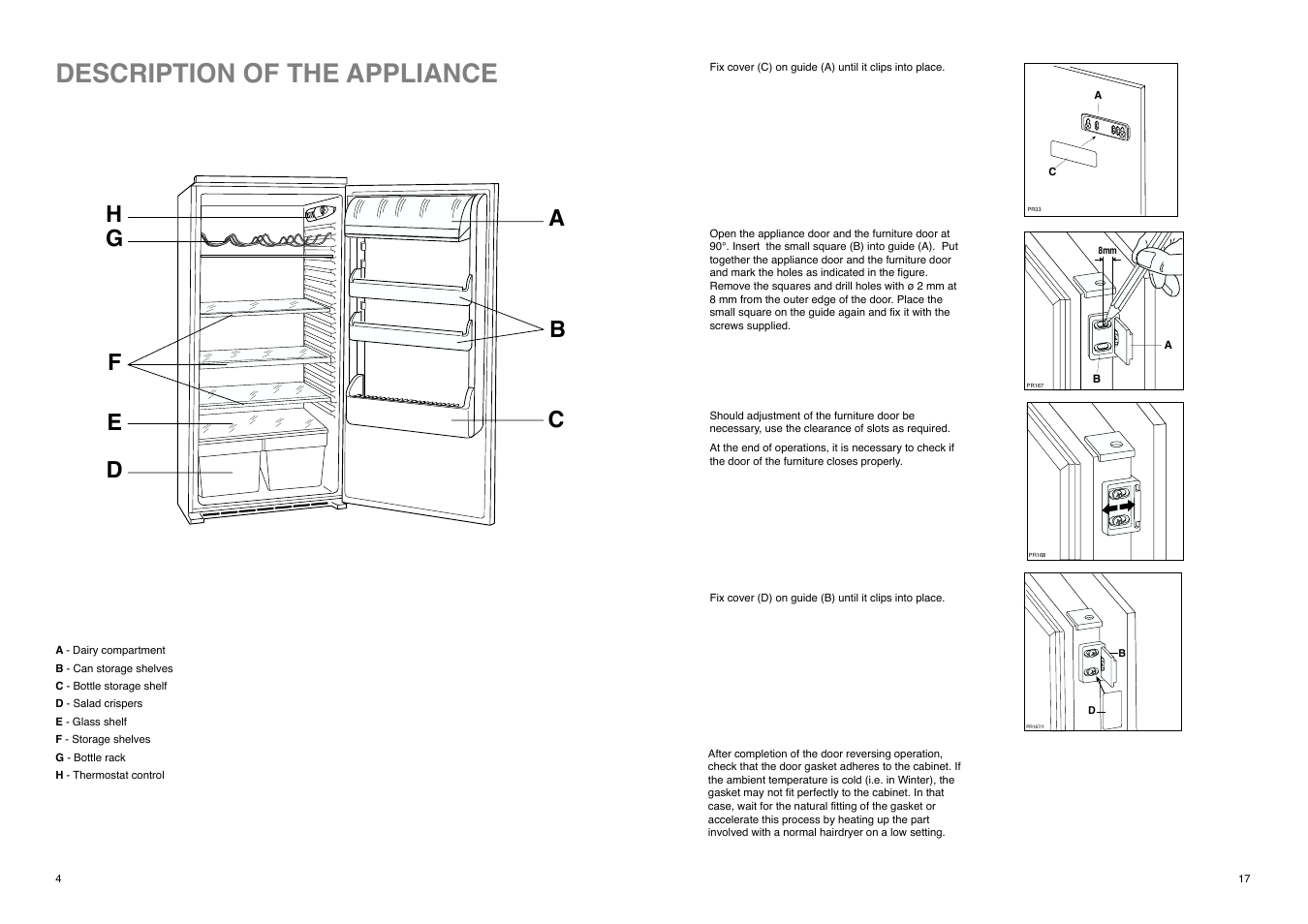 Description of the appliance | Electrolux ZI9235 User Manual | Page 17 / 20