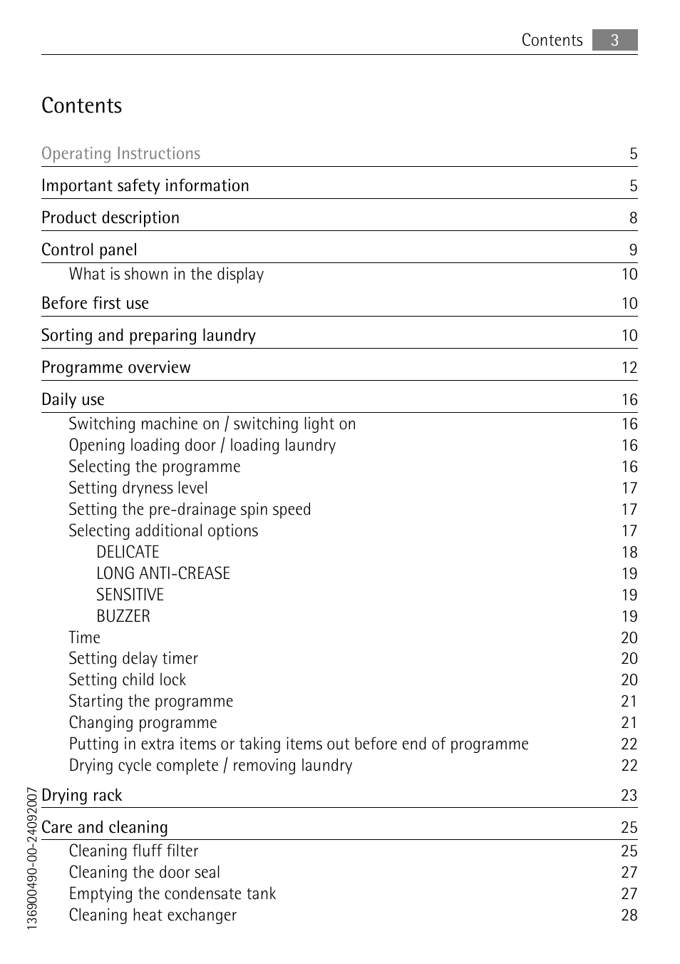 Electrolux 58840R User Manual | Page 3 / 44