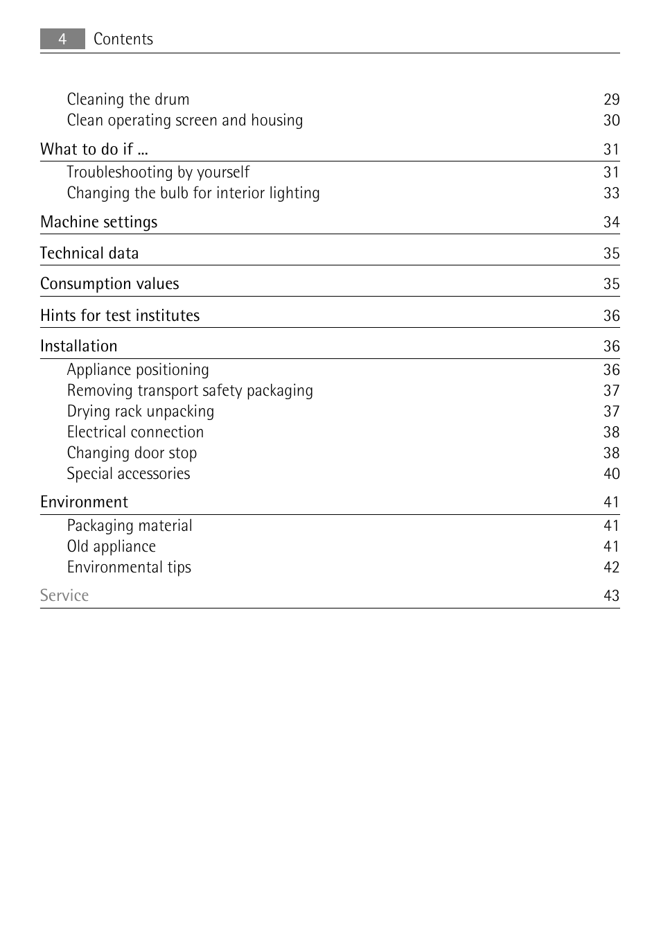Electrolux 58840R User Manual | Page 4 / 44