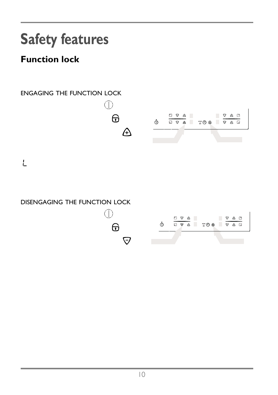 Safety features, Function lock | Electrolux EKC60752 User Manual | Page 11 / 72
