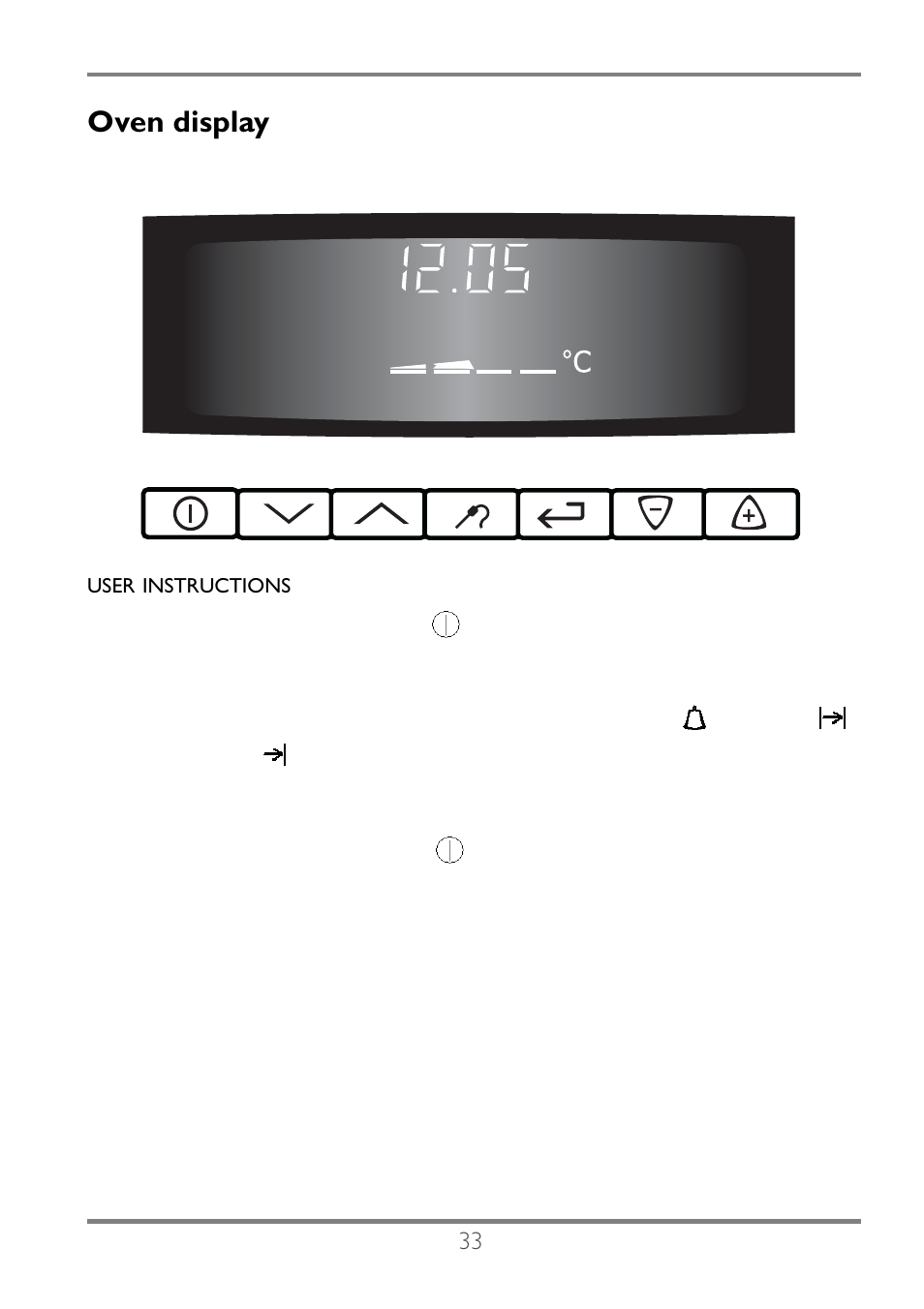 Oven display | Electrolux EKC60752 User Manual | Page 34 / 72