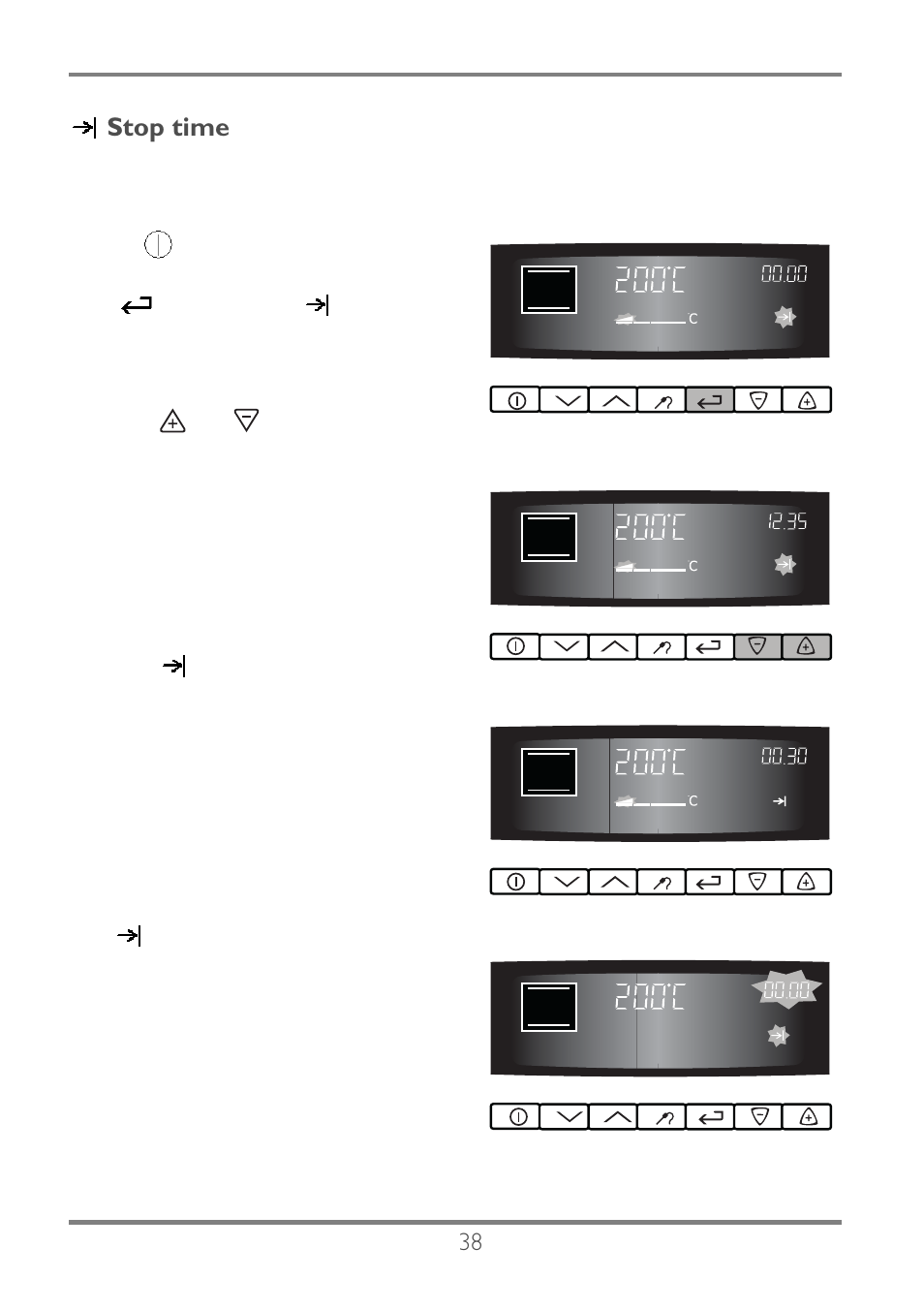 Stop time | Electrolux EKC60752 User Manual | Page 39 / 72