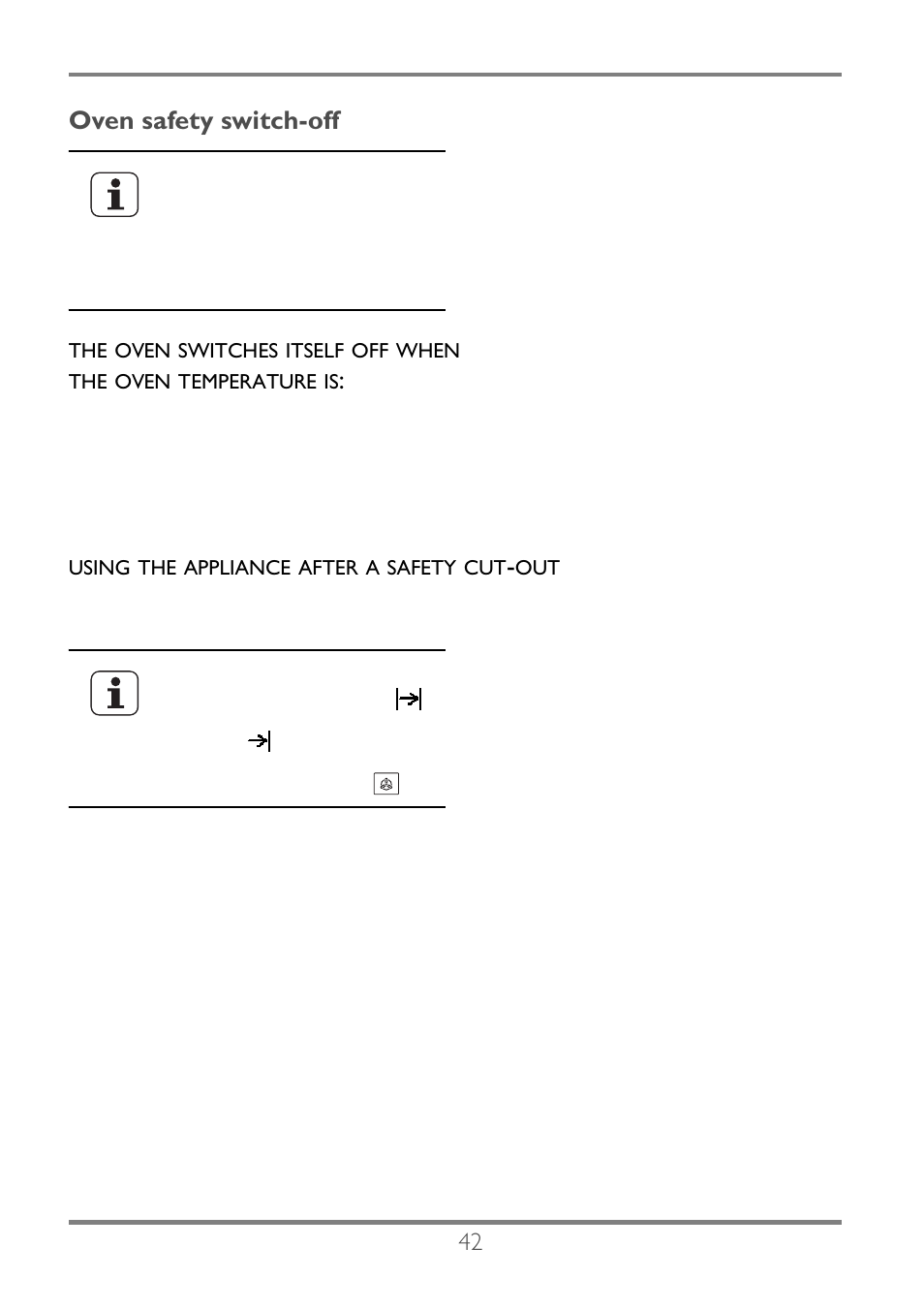 Oven safety switch-off | Electrolux EKC60752 User Manual | Page 43 / 72