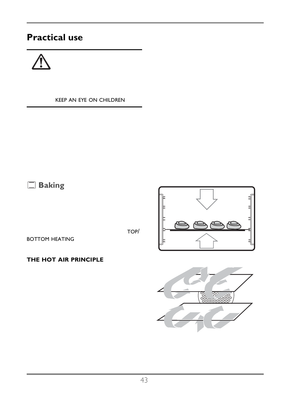 Practical use, Baking | Electrolux EKC60752 User Manual | Page 44 / 72