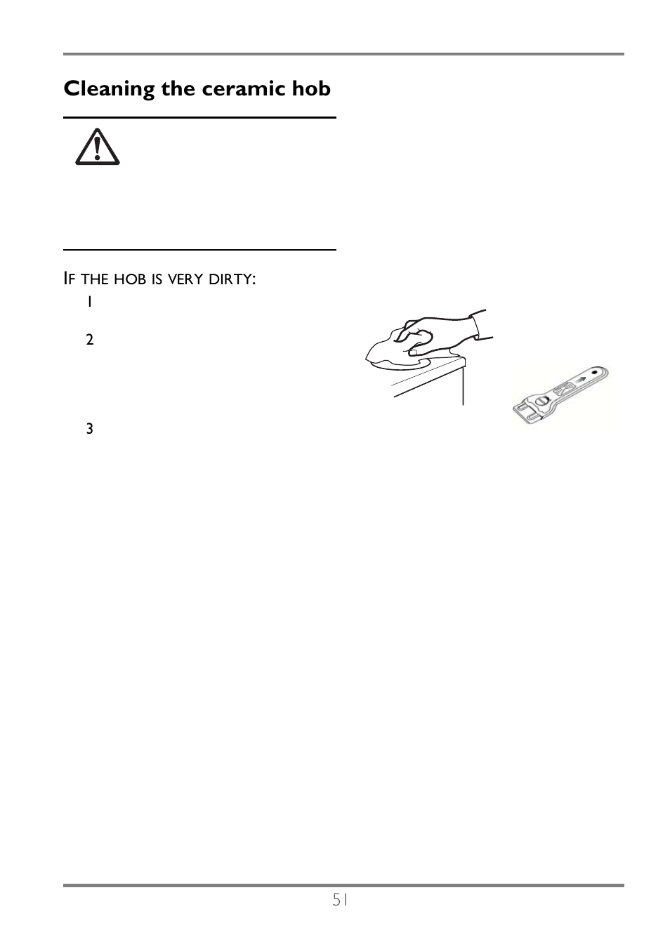 Cleaning the ceramic hob | Electrolux EKC60752 User Manual | Page 52 / 72