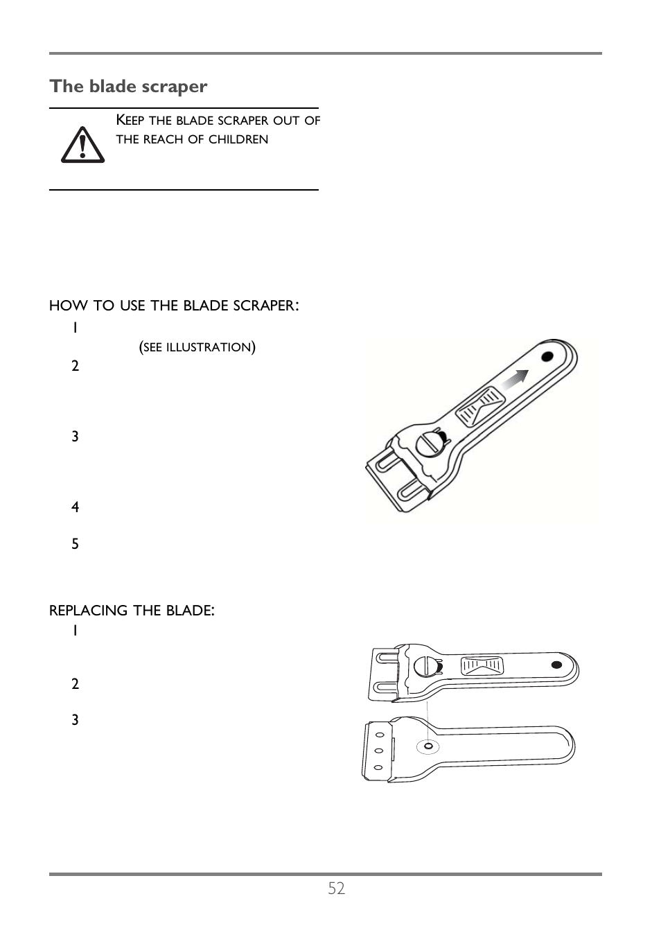 The blade scraper | Electrolux EKC60752 User Manual | Page 53 / 72