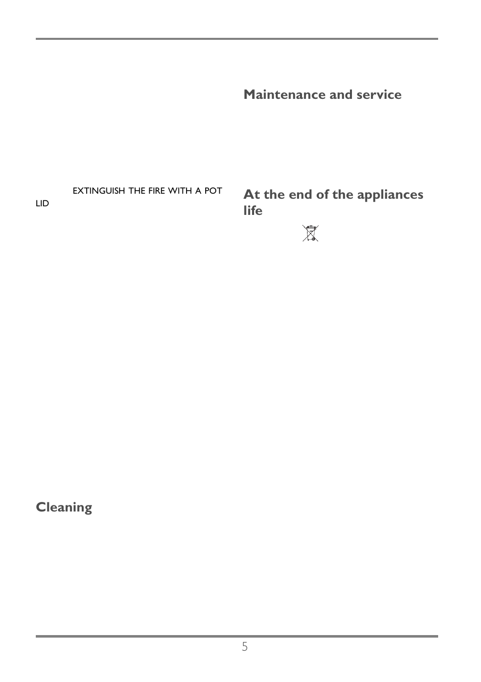 Cleaning, Maintenance and service, At the end of the appliances life | Electrolux EKC60752 User Manual | Page 6 / 72