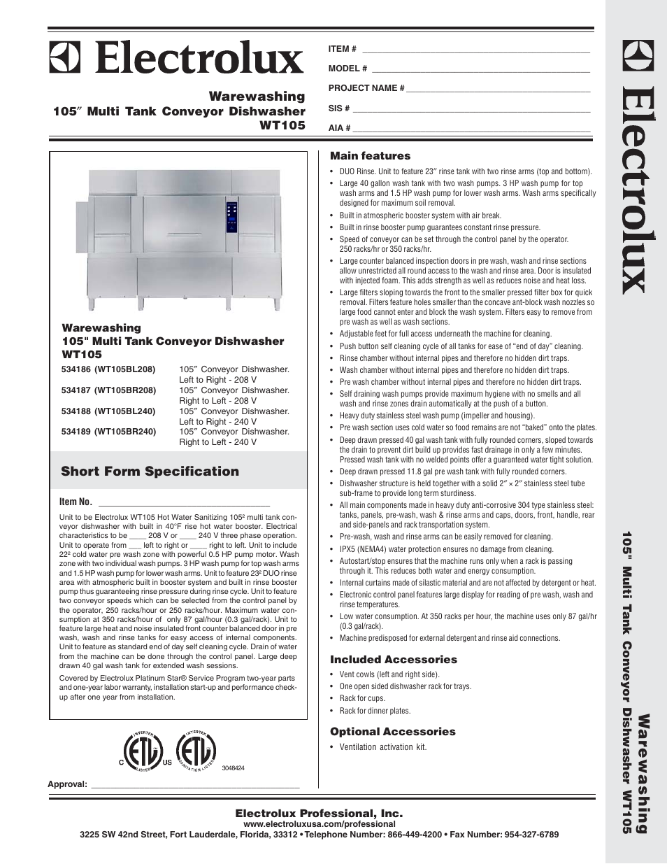 Electrolux 534188 User Manual | 5 pages