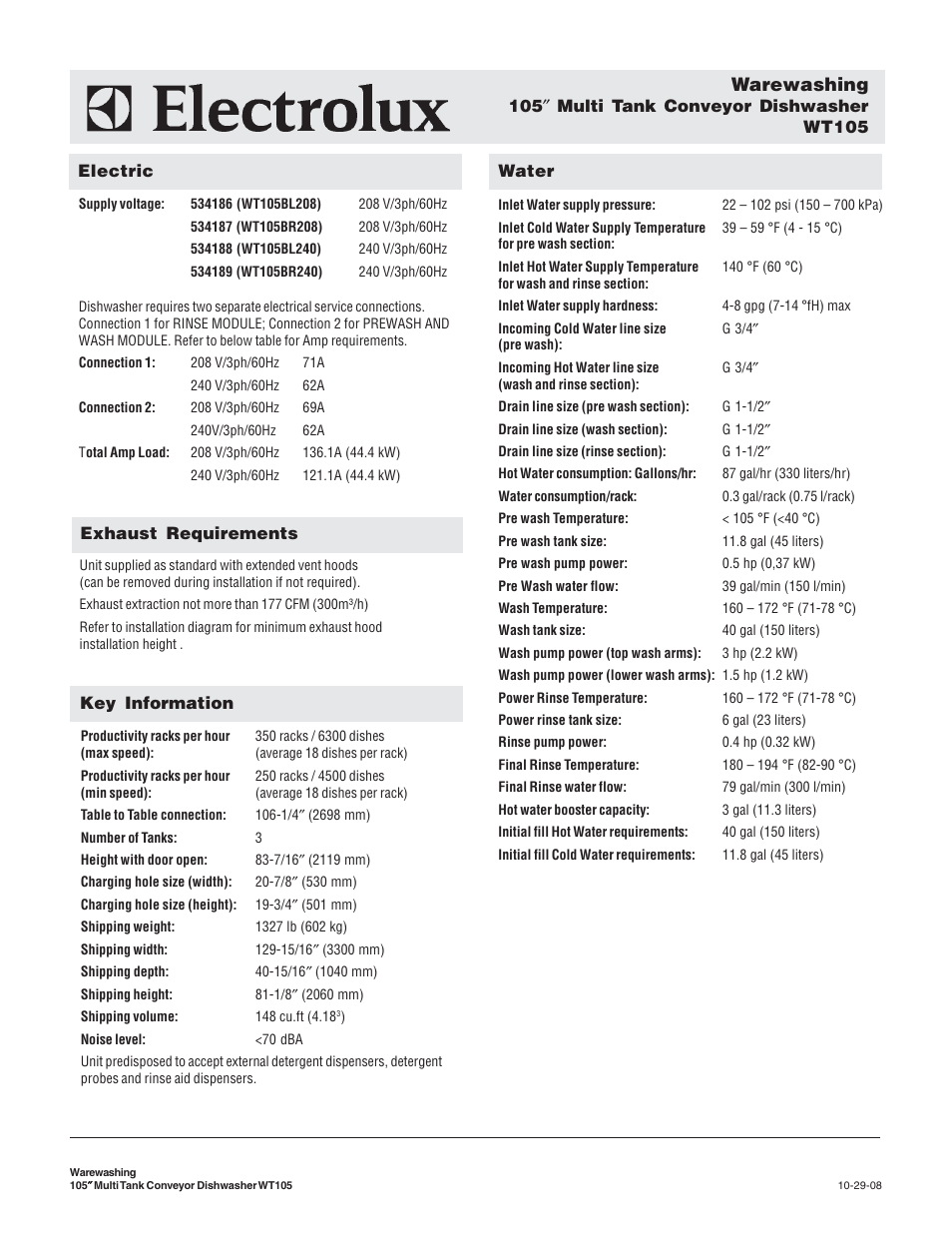 Warewashing | Electrolux 534188 User Manual | Page 2 / 5