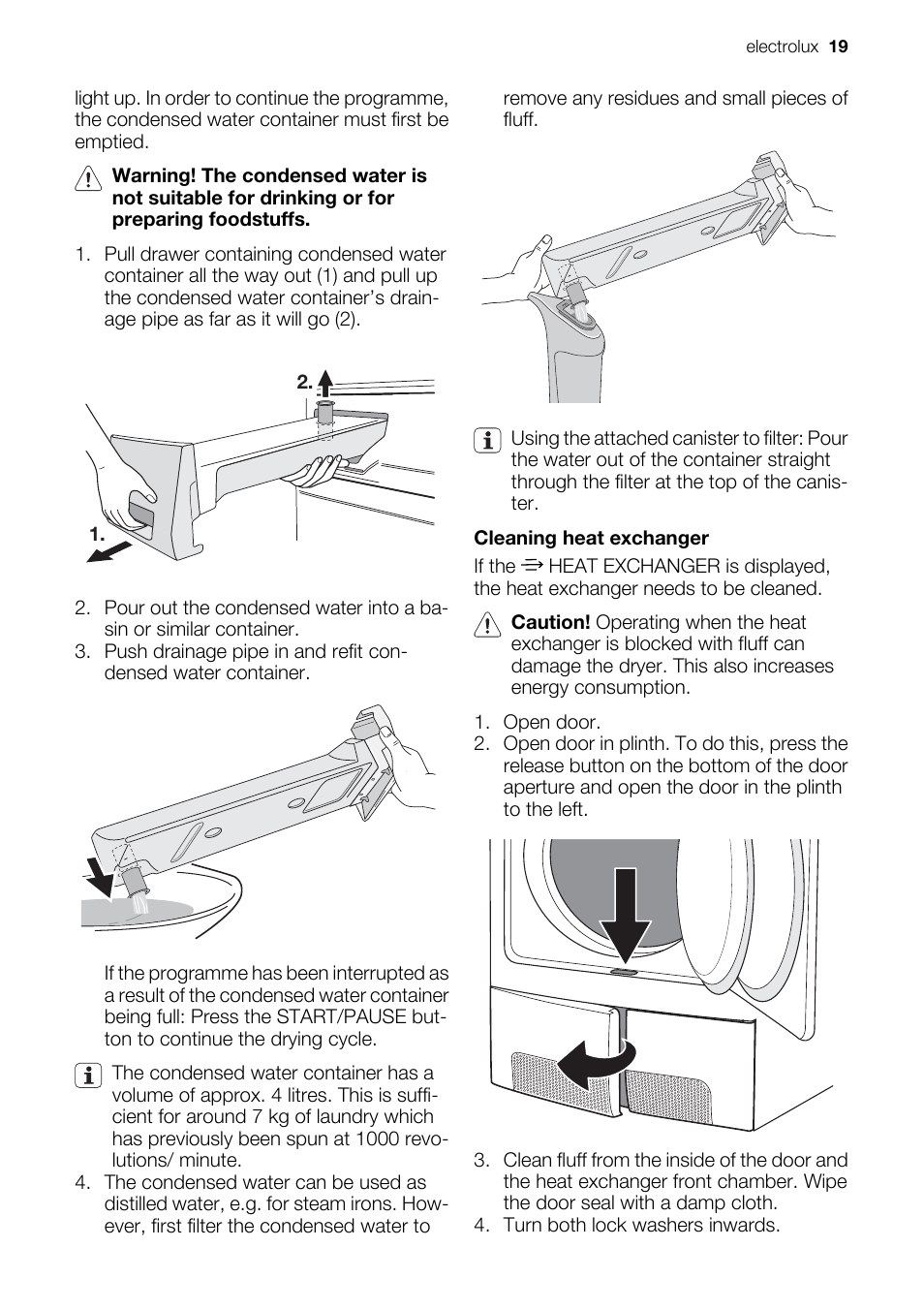 Electrolux EDI97170W User Manual | Page 19 / 28