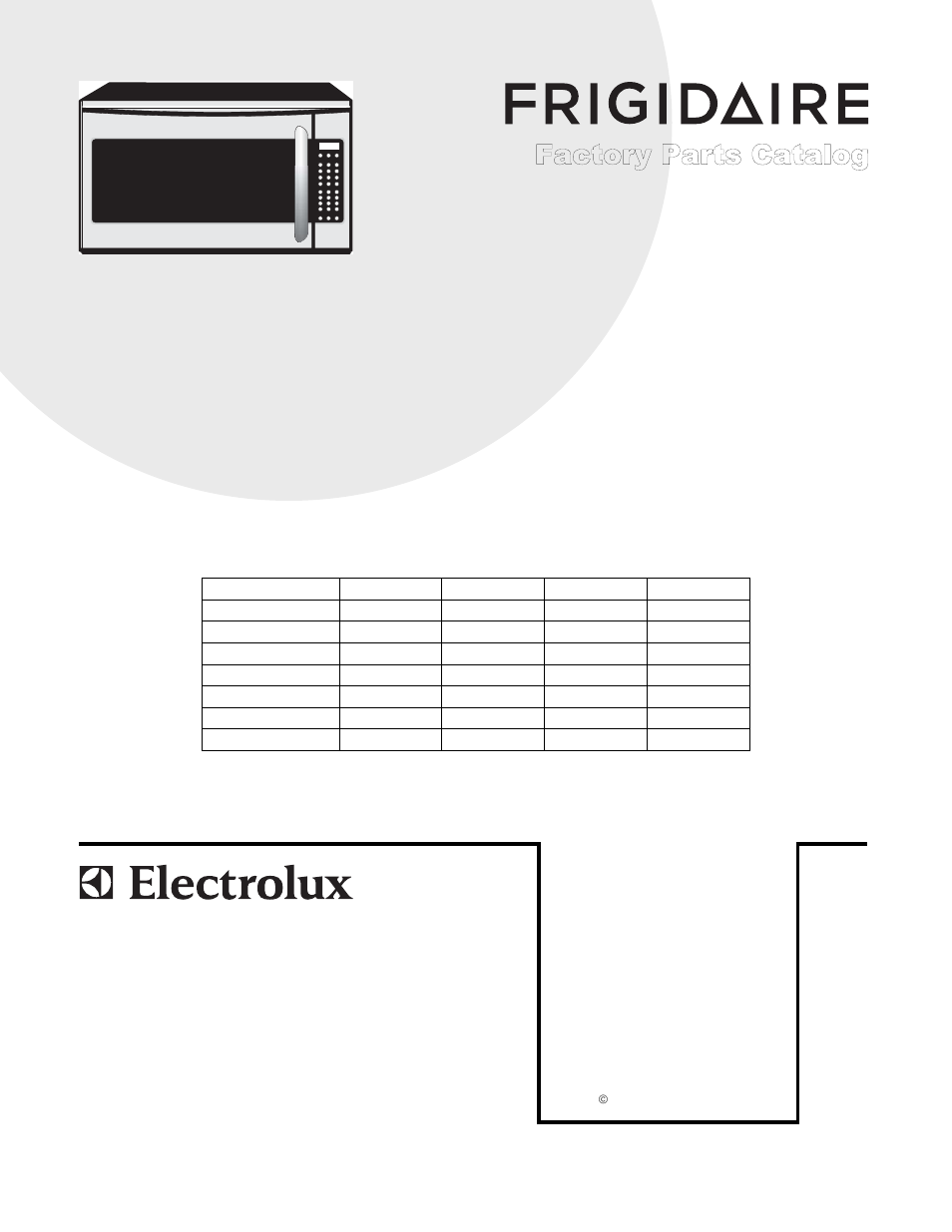 Electrolux FGMV185KWB User Manual | 8 pages