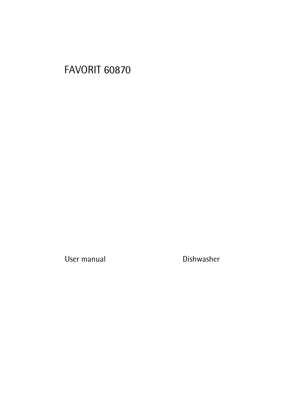 Electrolux 60870 User Manual | 48 pages