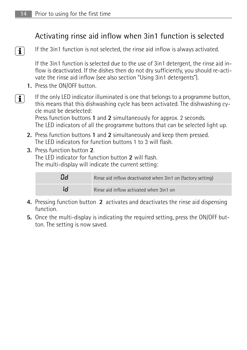 Electrolux 60870 User Manual | Page 14 / 48