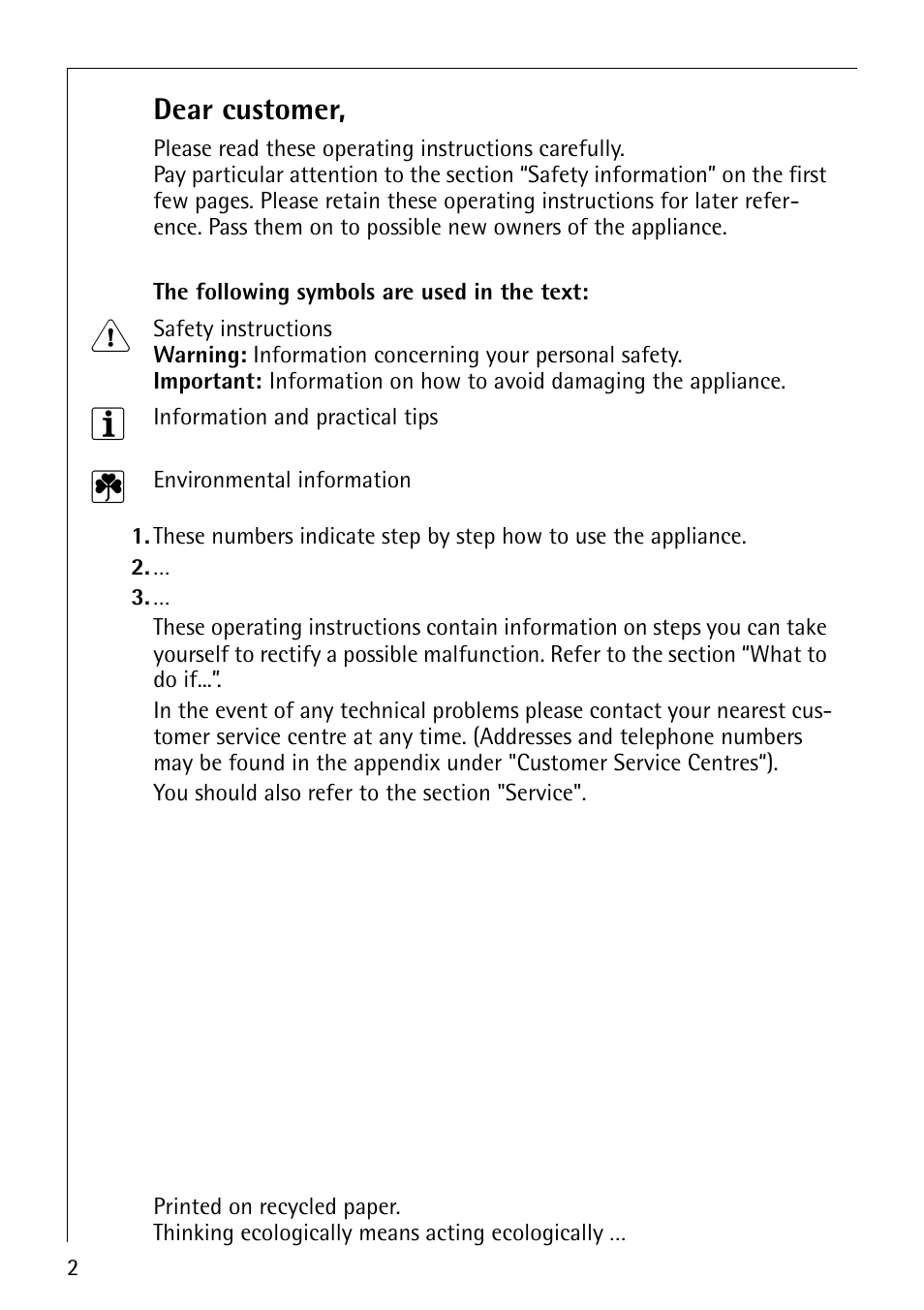 Electrolux COMPETENCE B1100-3 User Manual | Page 2 / 44