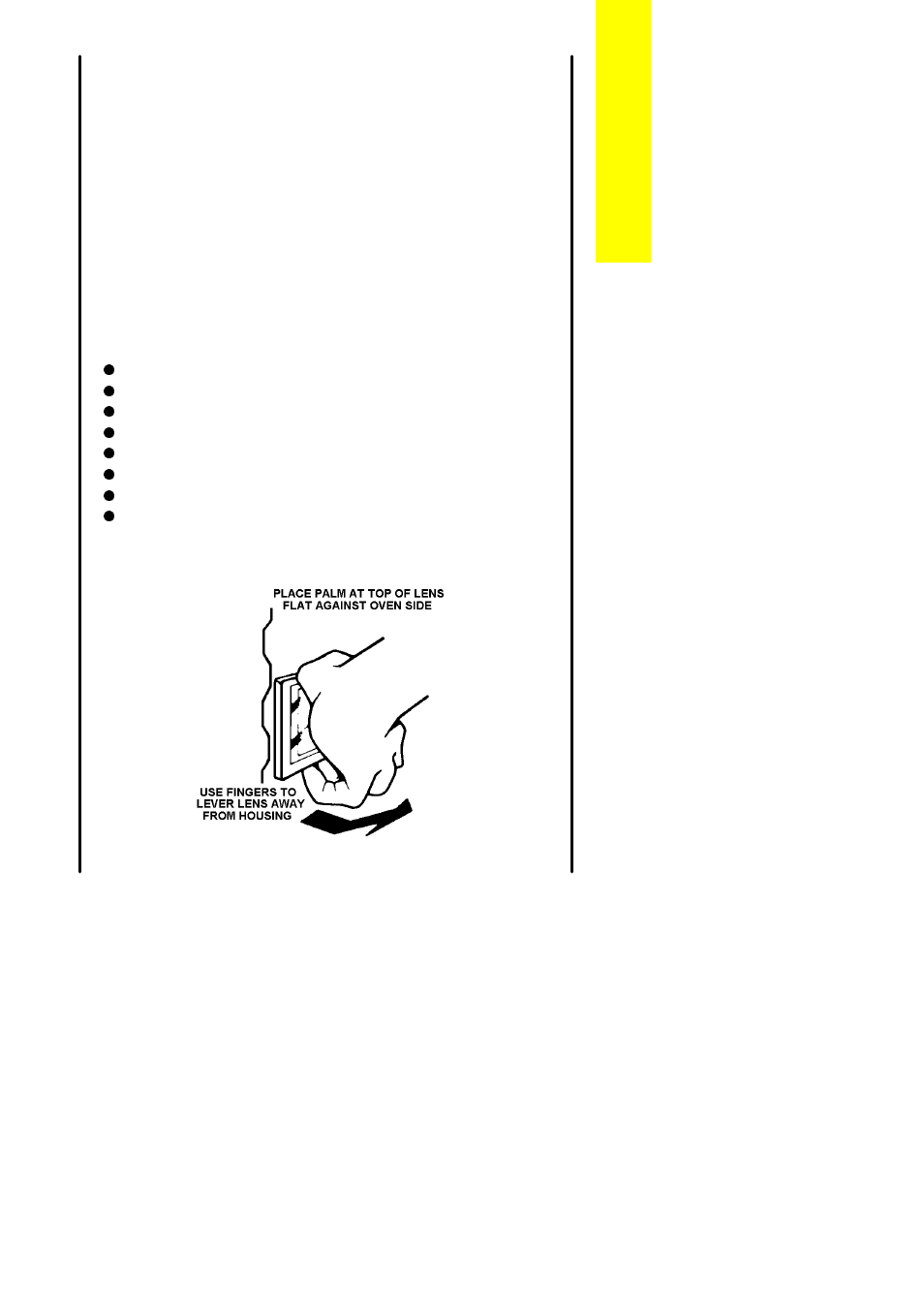 Replacing the oven light bulb | Electrolux 55GX3 User Manual | Page 31 / 48