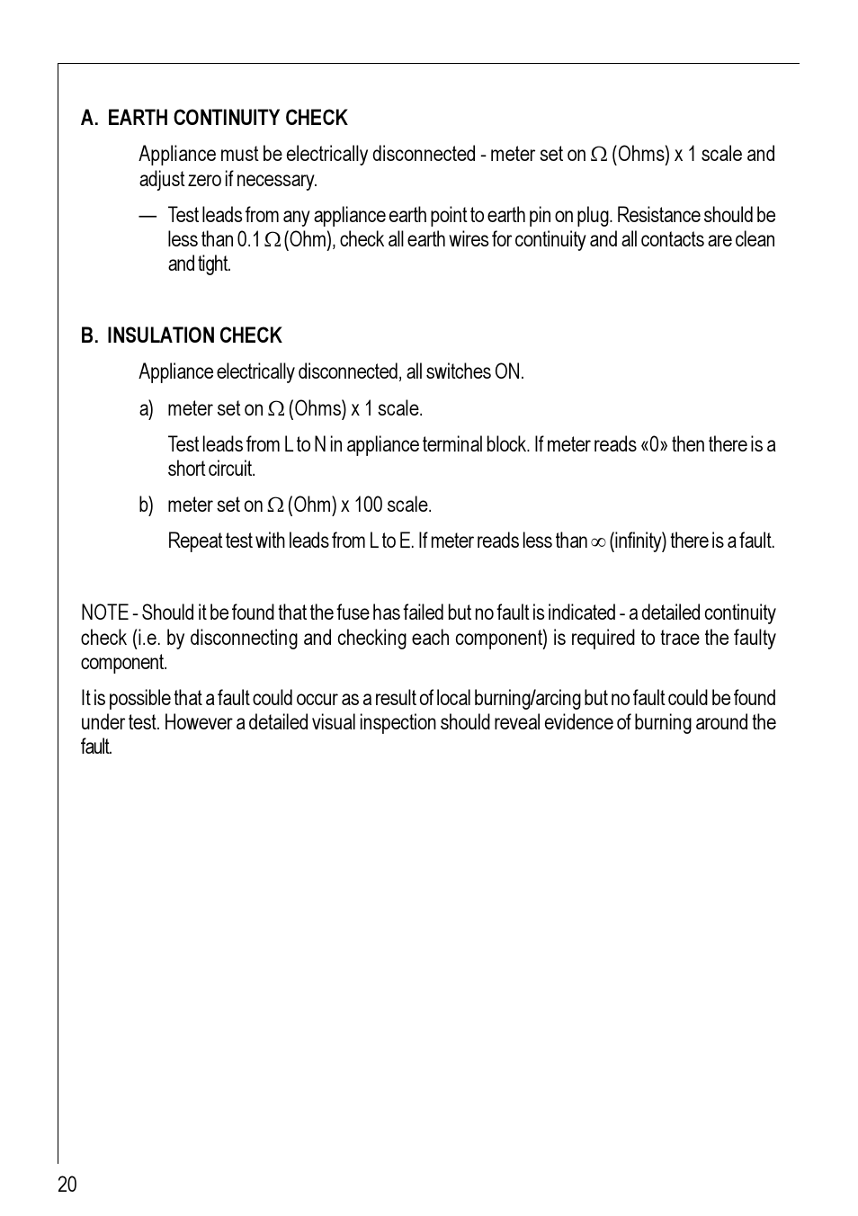 Electrolux 95752 G User Manual | Page 20 / 24