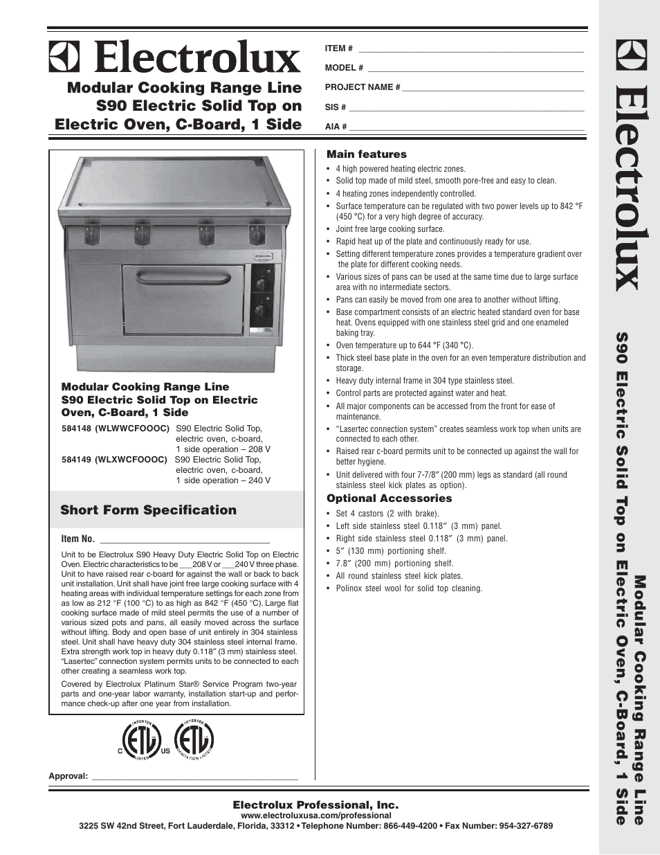 Electrolux 584149 User Manual | 2 pages